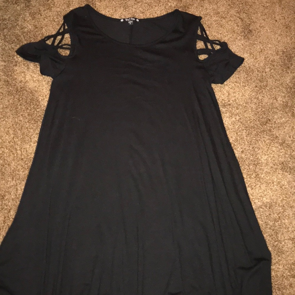 black t-shirt dress
